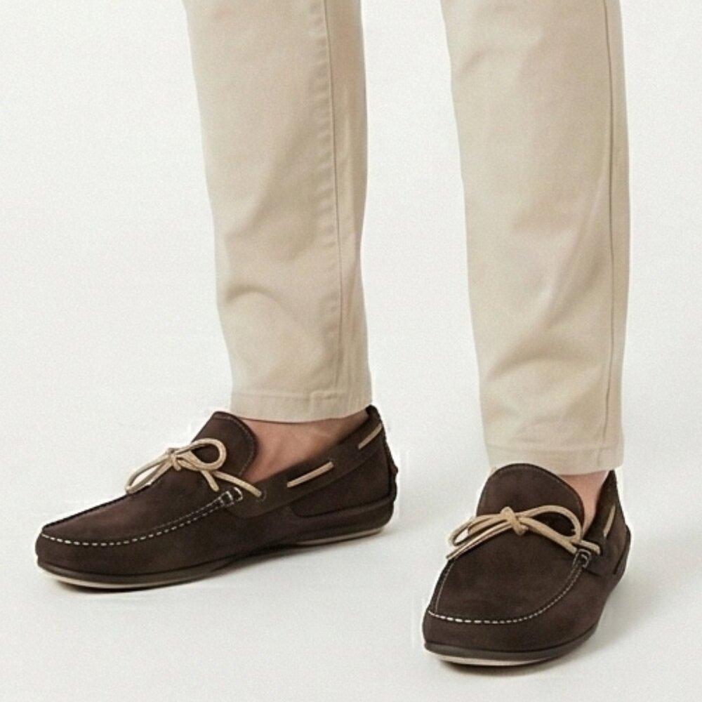 Salvatore Ferragamo Men's Suede Driver Loafer Casual Shoes